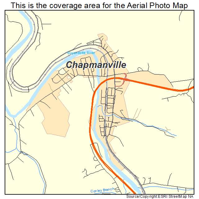 Chapmanville, WV location map 