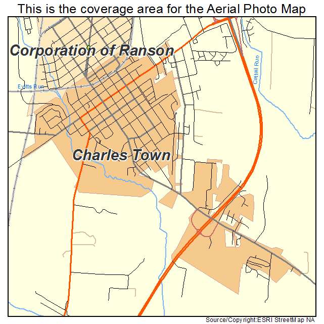 Charles Town, WV location map 