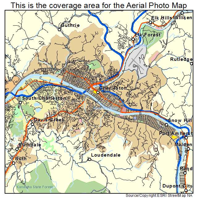 Charleston, WV location map 