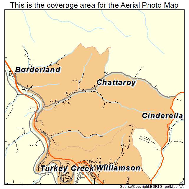 Chattaroy, WV location map 