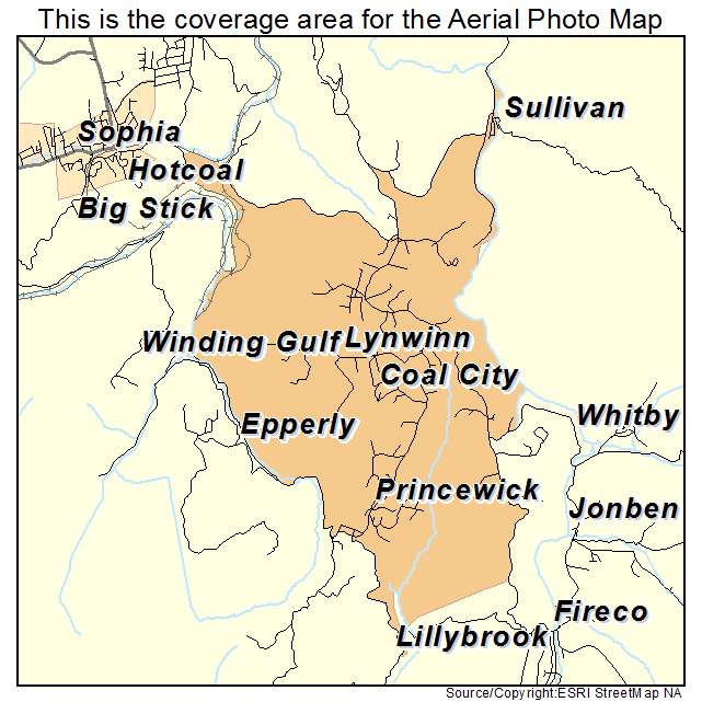 Coal City, WV location map 