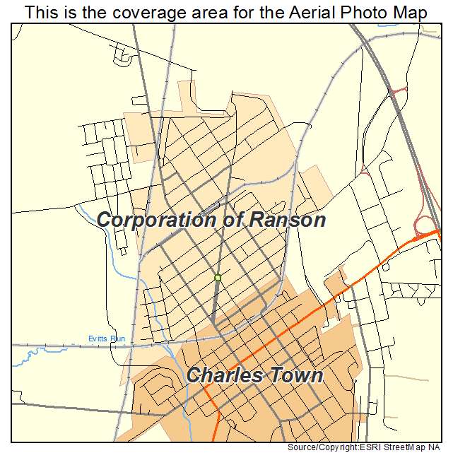 Corporation of Ranson, WV location map 