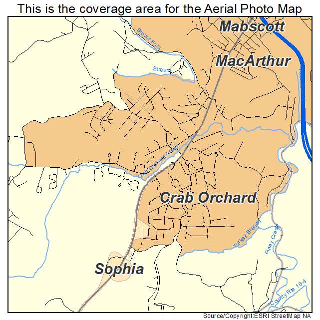 Crab Orchard, WV location map 