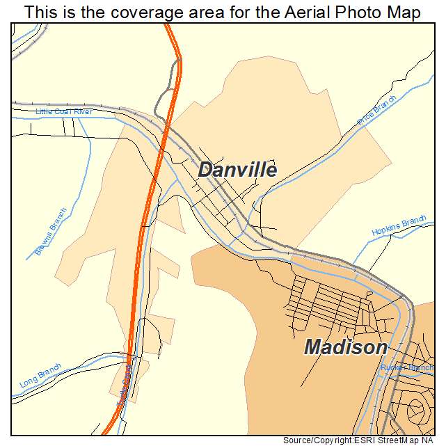 Danville, WV location map 