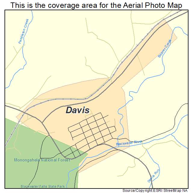 Davis, WV location map 