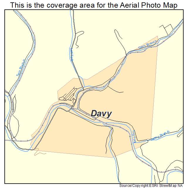 Davy, WV location map 