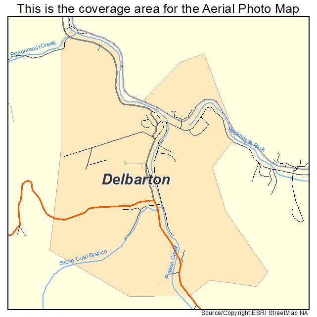 Delbarton, WV location map 