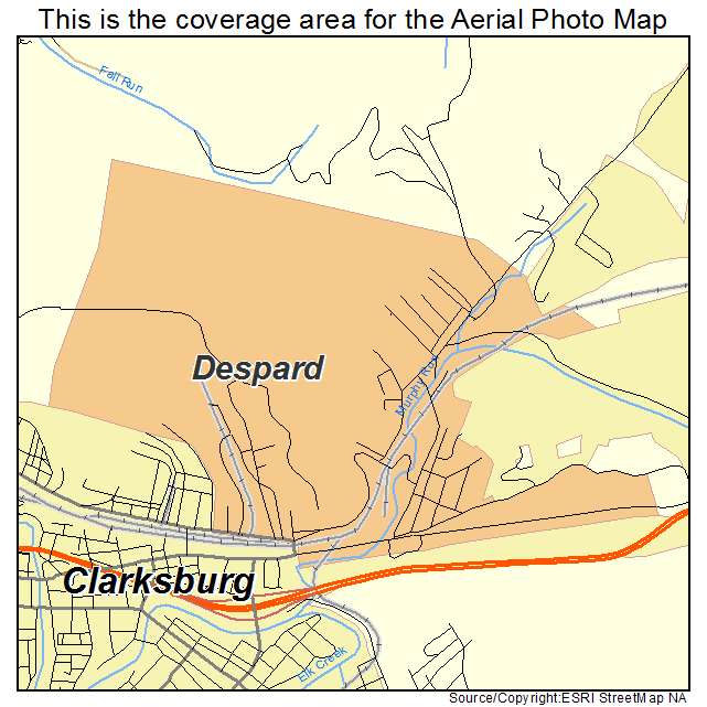 Despard, WV location map 