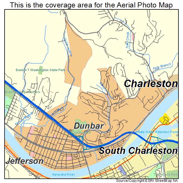 Dunbar, WV location map 