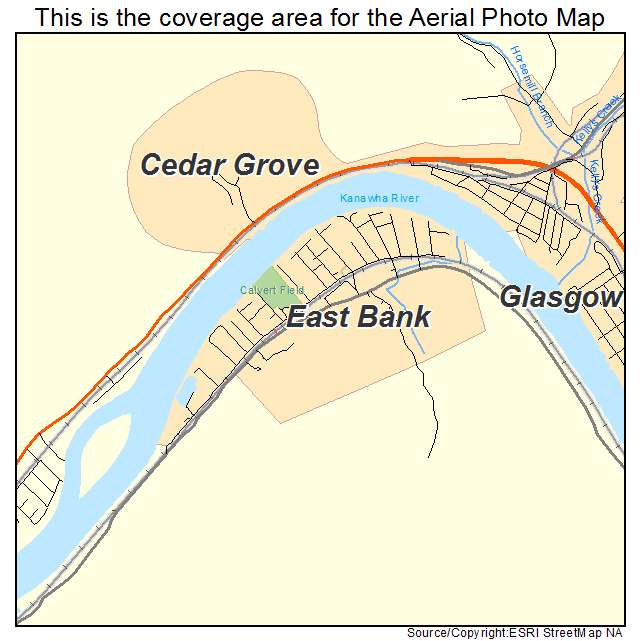 East Bank, WV location map 