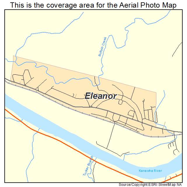 Eleanor, WV location map 