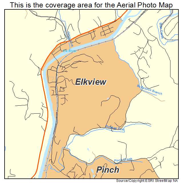 Elkview, WV location map 