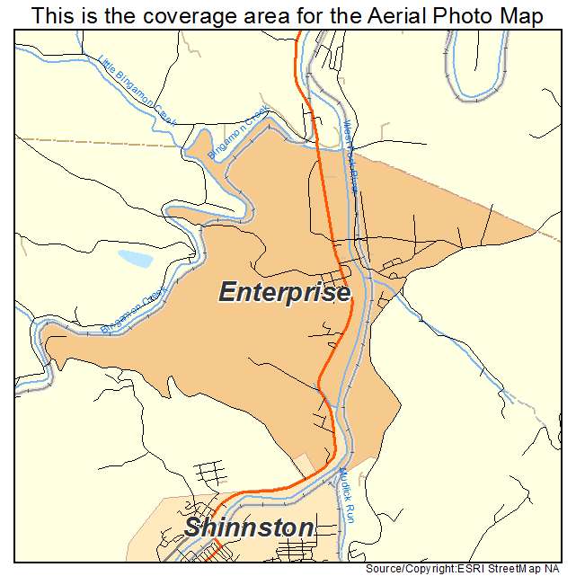 Enterprise, WV location map 