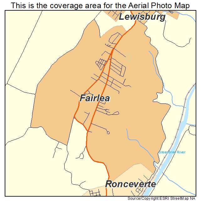 Fairlea, WV location map 