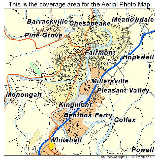 Fairmont, WV location map 