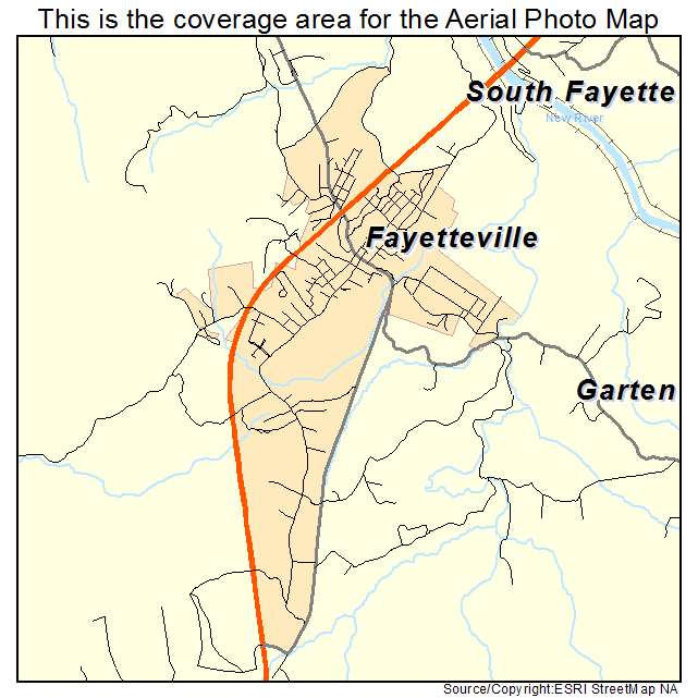 Fayetteville, WV location map 
