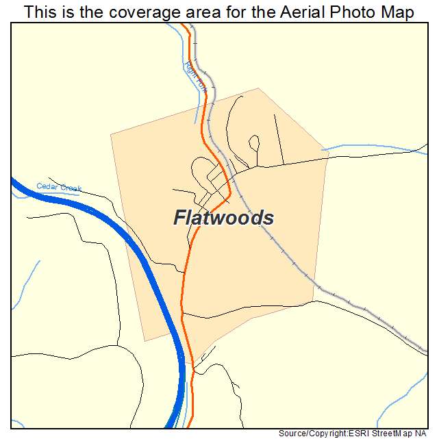 Flatwoods, WV location map 