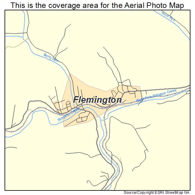 Flemington, WV location map 