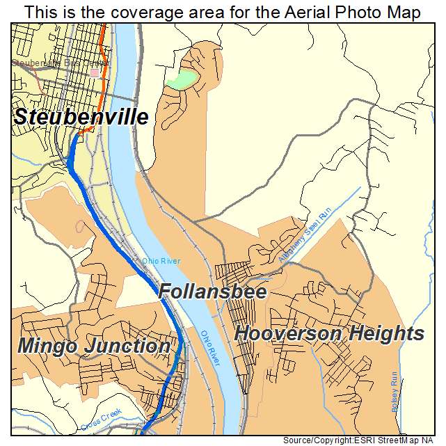 Follansbee, WV location map 