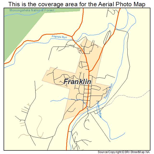 Franklin, WV location map 