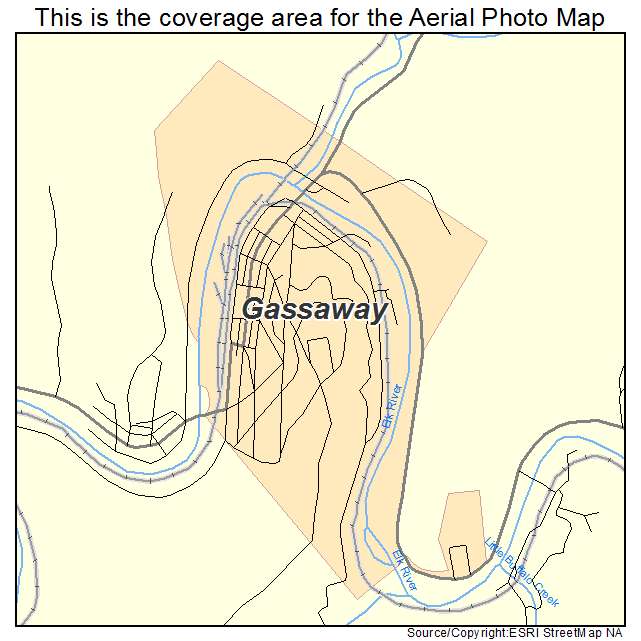 Gassaway, WV location map 