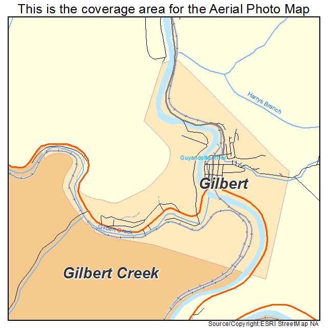 Gilbert, WV location map 