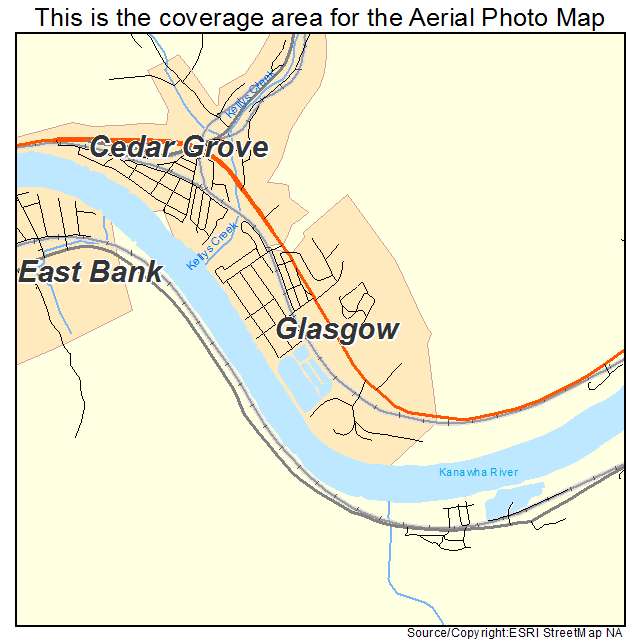 Glasgow, WV location map 