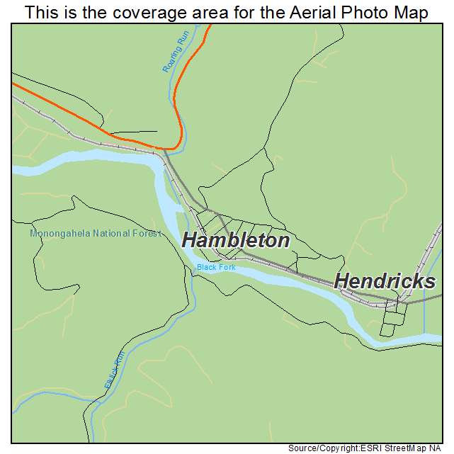 Hambleton, WV location map 