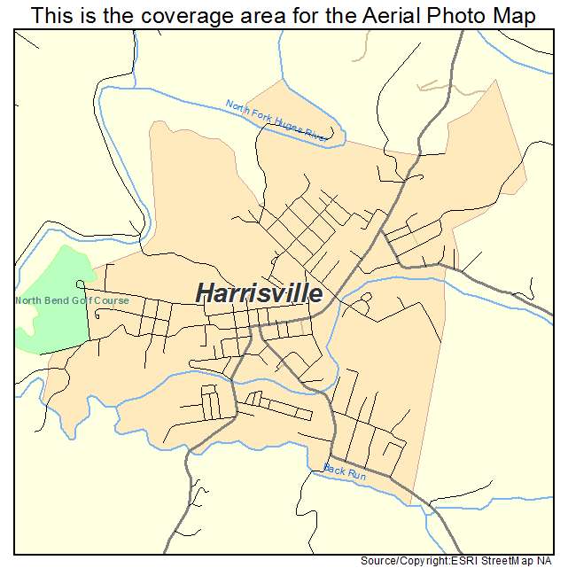 Harrisville, WV location map 
