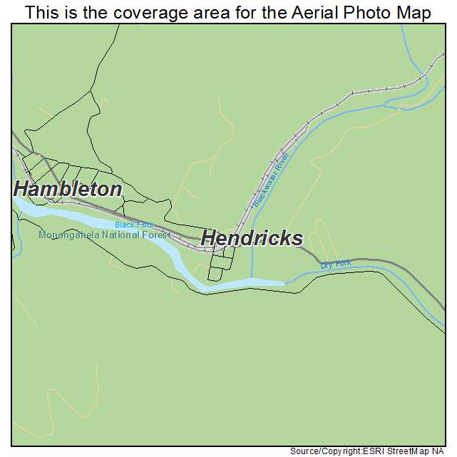 Hendricks, WV location map 
