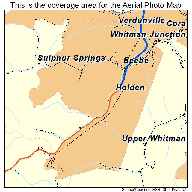 Holden, WV location map 