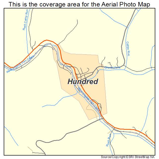 Hundred, WV location map 