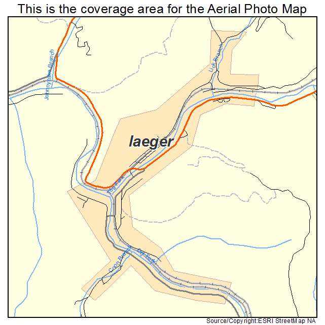 Iaeger, WV location map 