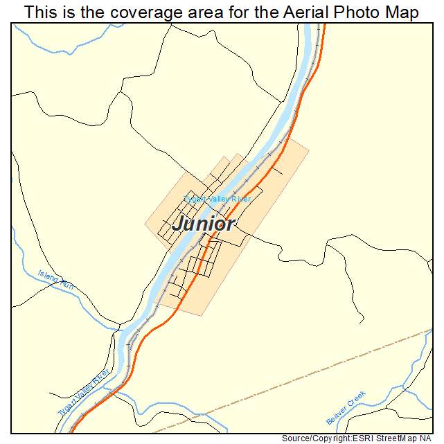 Junior, WV location map 