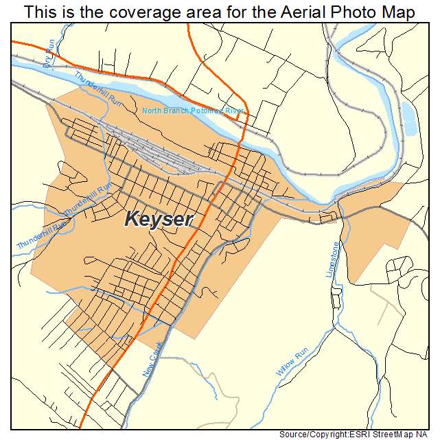 Keyser, WV location map 