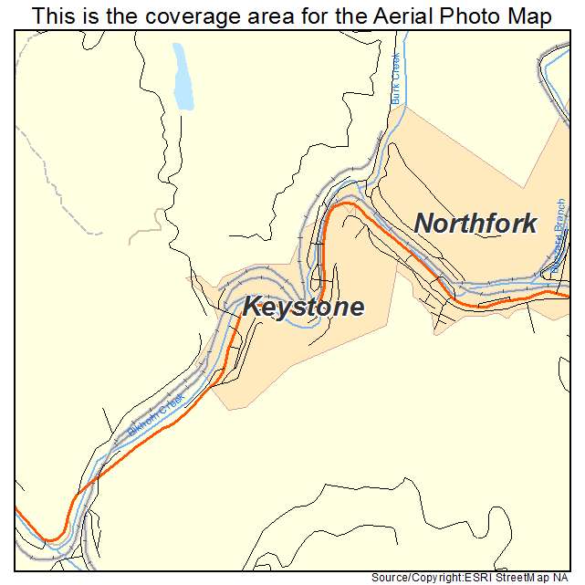 Keystone, WV location map 