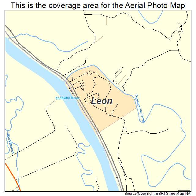 Leon, WV location map 