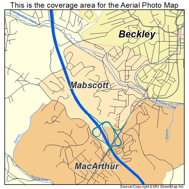 Mabscott, WV location map 