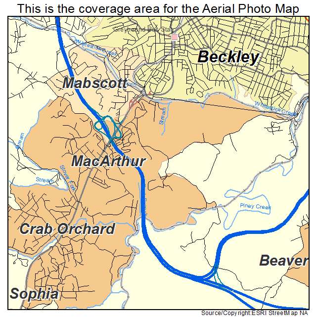MacArthur, WV location map 