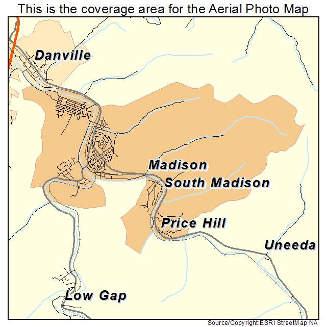 Madison, WV location map 