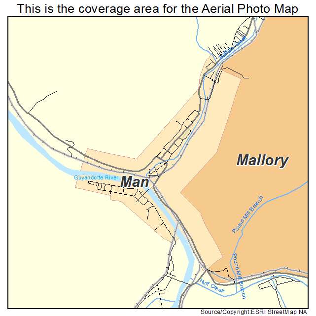 Man, WV location map 