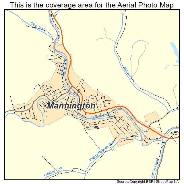 Mannington, WV location map 