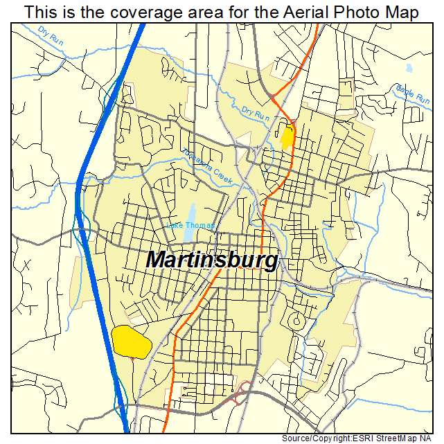 Aerial Photography Map Of Martinsburg Wv West Virginia