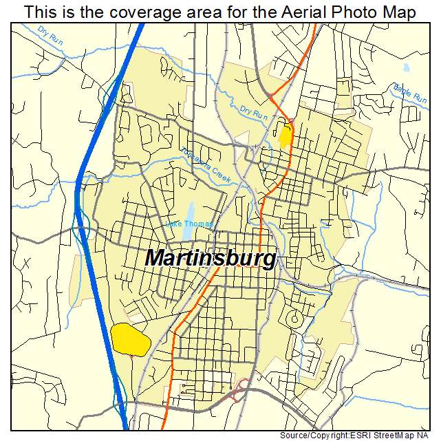 Martinsburg, WV location map 