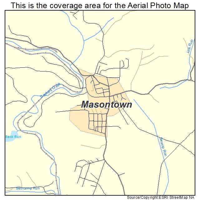 Masontown, WV location map 