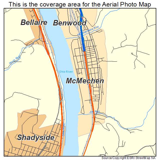 McMechen, WV location map 
