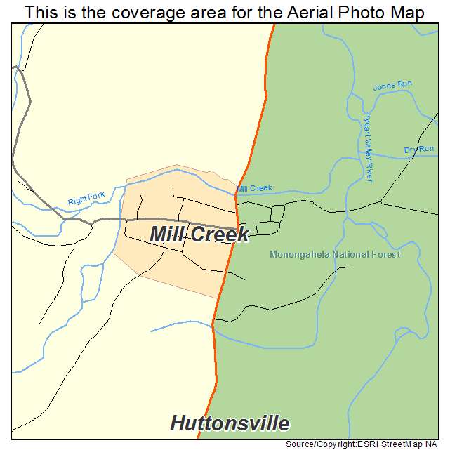 Mill Creek, WV location map 