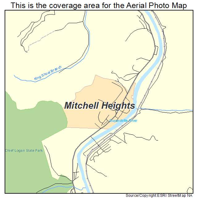 Mitchell Heights, WV location map 