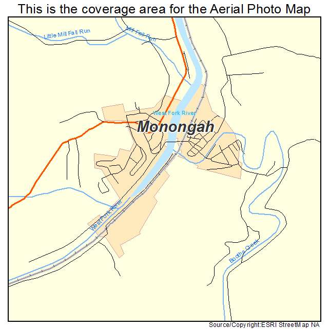 Monongah, WV location map 