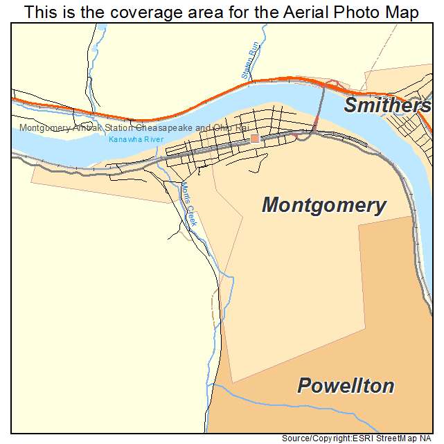 Montgomery, WV location map 